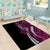 Polynesian Plumeria Floral Tattoo Pattern Area Rug Pink Style