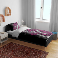 Polynesian Plumeria Floral Tattoo Pattern Bedding Set Pink Style LT9 - Polynesian Pride