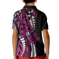 Polynesian Plumeria Floral Tattoo Pattern Kid Polo Shirt Pink Style LT9 - Polynesian Pride