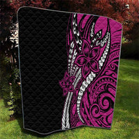 Polynesian Plumeria Floral Tattoo Pattern Quilt Pink Style LT9 - Polynesian Pride