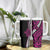 Polynesian Plumeria Floral Tattoo Pattern Tumbler With Handle Pink Style