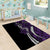 Polynesian Plumeria Floral Tattoo Pattern Area Rug Purple Style