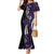 Polynesian Plumeria Floral Tattoo Pattern Mermaid Dress Purple Style