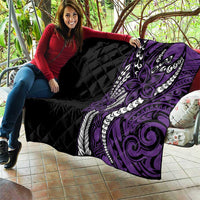 Polynesian Plumeria Floral Tattoo Pattern Quilt Purple Style LT9 - Polynesian Pride