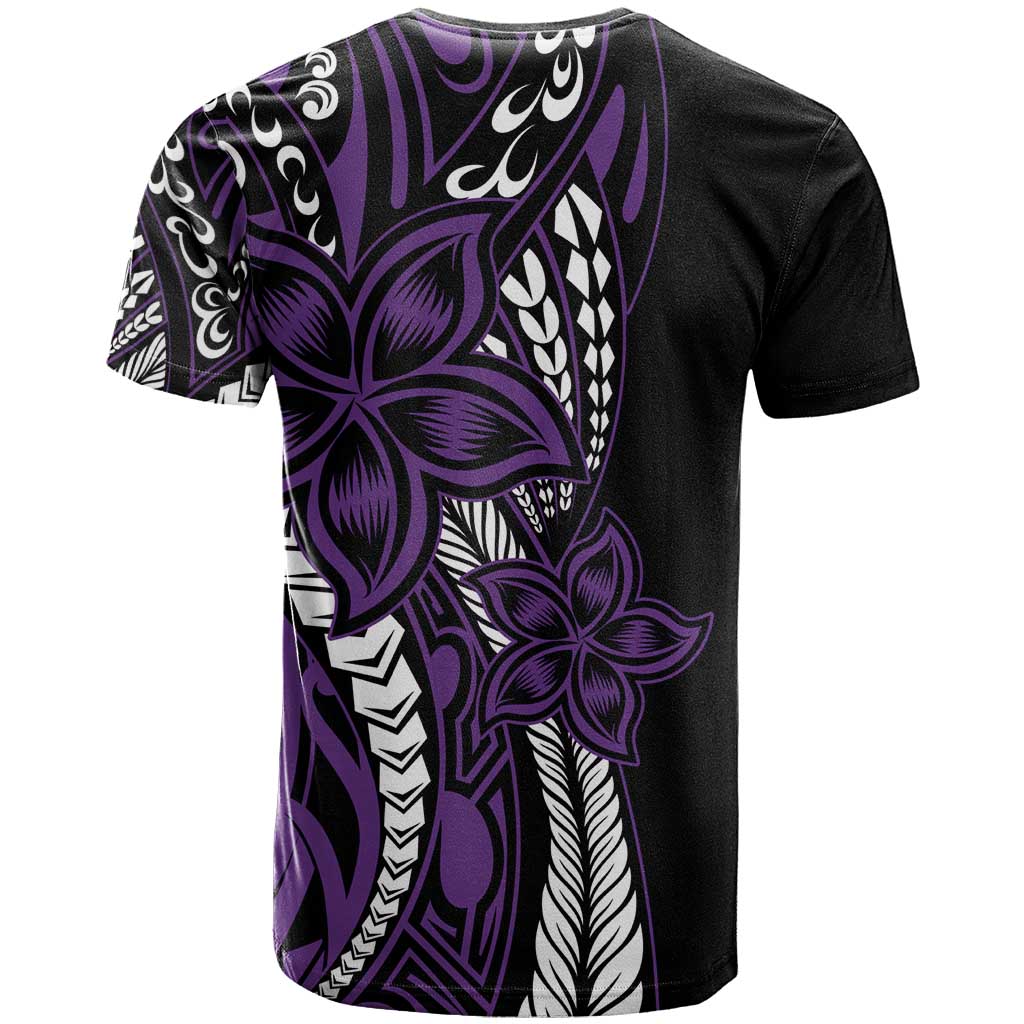 Polynesian Plumeria Floral Tattoo Pattern T Shirt Purple Style LT9 - Polynesian Pride