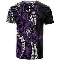 Polynesian Plumeria Floral Tattoo Pattern T Shirt Purple Style LT9 - Polynesian Pride