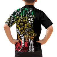 Polynesian Plumeria Floral Tattoo Pattern Family Matching Tank Maxi Dress and Hawaiian Shirt Reggae Style LT9 - Polynesian Pride