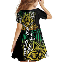Polynesian Plumeria Floral Tattoo Pattern Family Matching Tank Maxi Dress and Hawaiian Shirt Reggae Style LT9 - Polynesian Pride