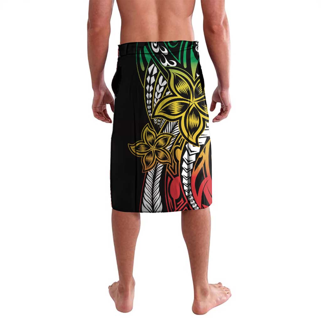 Polynesian Plumeria Floral Tattoo Pattern Lavalava Reggae Style