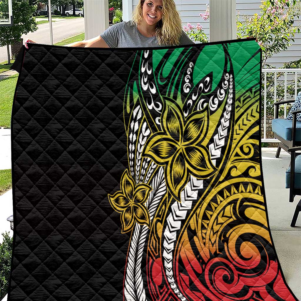 Polynesian Plumeria Floral Tattoo Pattern Quilt Reggae Style LT9 Reggae - Polynesian Pride