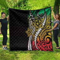Polynesian Plumeria Floral Tattoo Pattern Quilt Reggae Style LT9 - Polynesian Pride