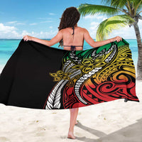 Polynesian Plumeria Floral Tattoo Pattern Sarong Reggae Style