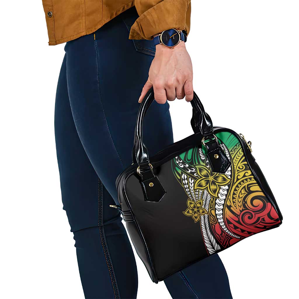 Polynesian Plumeria Floral Tattoo Pattern Shoulder Handbag Reggae Style LT9 - Polynesian Pride