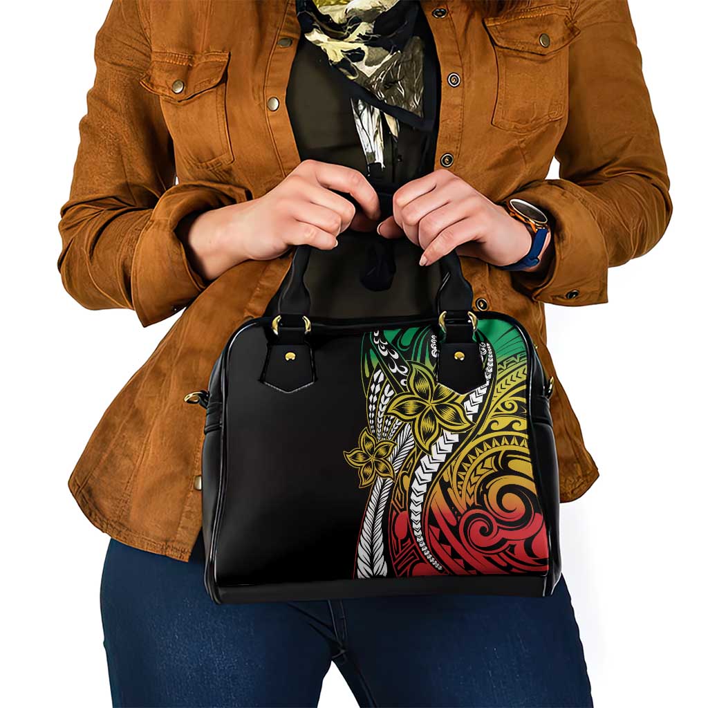 Polynesian Plumeria Floral Tattoo Pattern Shoulder Handbag Reggae Style LT9 - Polynesian Pride