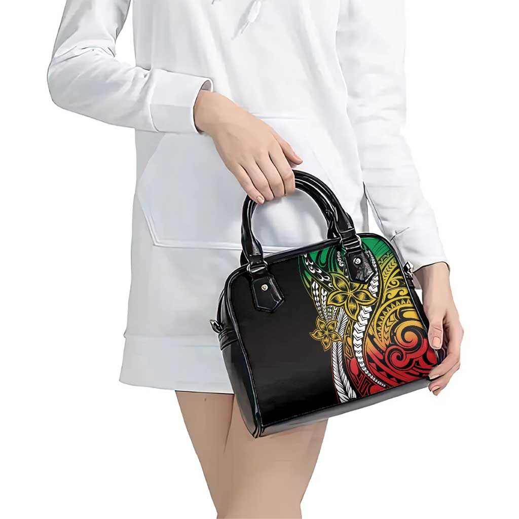 Polynesian Plumeria Floral Tattoo Pattern Shoulder Handbag Reggae Style LT9 - Polynesian Pride