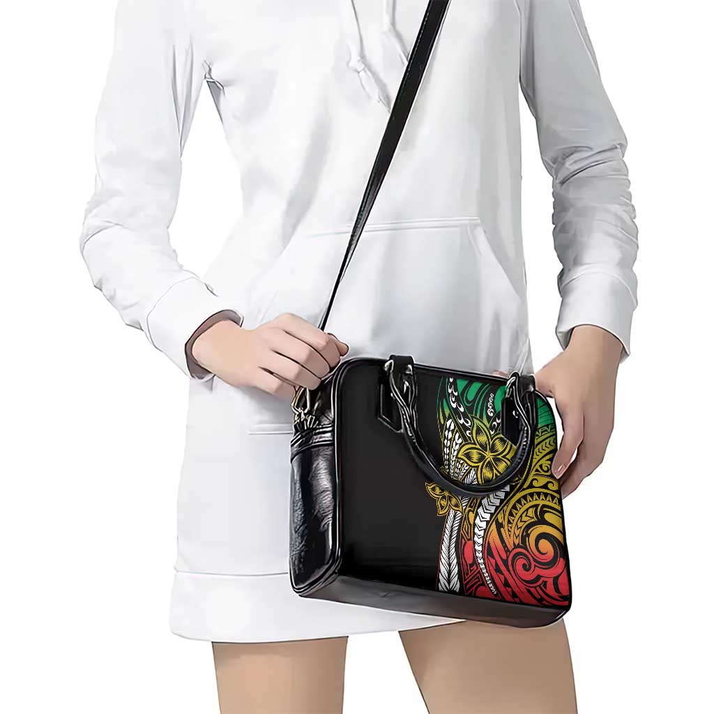 Polynesian Plumeria Floral Tattoo Pattern Shoulder Handbag Reggae Style LT9 - Polynesian Pride