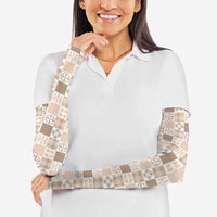 Hawaiian Palaka Quilt Pattern Arm Sleeves Hawaii Culture Bird of Paradise Exotic Motif - Polynesian Pride