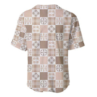 Hawaiian Palaka Quilt Pattern Baseball Jersey Hawaii Culture Bird of Paradise Exotic Motif - Polynesian Pride