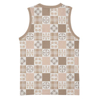 Hawaiian Palaka Quilt Pattern Basketball Jersey Hawaii Culture Bird of Paradise Exotic Motif LT9 - Polynesian Pride