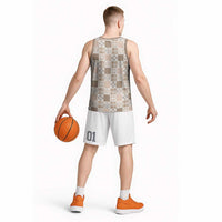 Hawaiian Palaka Quilt Pattern Basketball Jersey Hawaii Culture Bird of Paradise Exotic Motif LT9 - Polynesian Pride