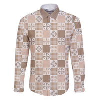 Hawaiian Palaka Quilt Pattern Family Matching Off Shoulder Short Dress and Hawaiian Shirt Hawaii Culture Bird of Paradise Exotic Motif - Polynesian Pride