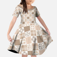 Hawaiian Palaka Quilt Pattern Family Matching Summer Maxi Dress and Hawaiian Shirt Hawaii Culture Bird of Paradise Exotic Motif - Polynesian Pride