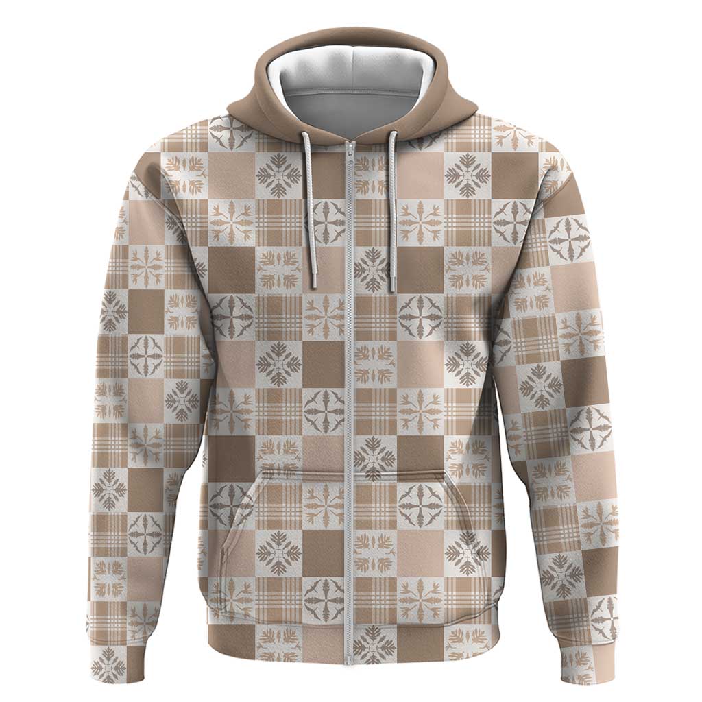 Hawaiian Palaka Quilt Pattern Hoodie Hawaii Culture Bird of Paradise Exotic Motif - Polynesian Pride