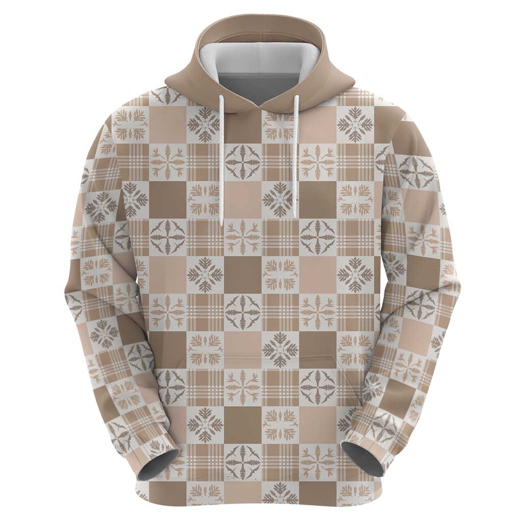 Hawaiian Palaka Quilt Pattern Hoodie Hawaii Culture Bird of Paradise Exotic Motif - Polynesian Pride