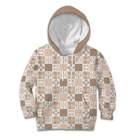 Hawaiian Palaka Quilt Pattern Kid Hoodie Hawaii Culture Bird of Paradise Exotic Motif - Polynesian Pride