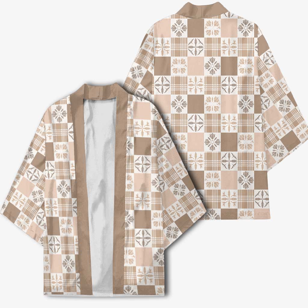 Hawaiian Palaka Quilt Pattern Kimono Hawaii Culture Bird of Paradise Exotic Motif LT9 - Polynesian Pride