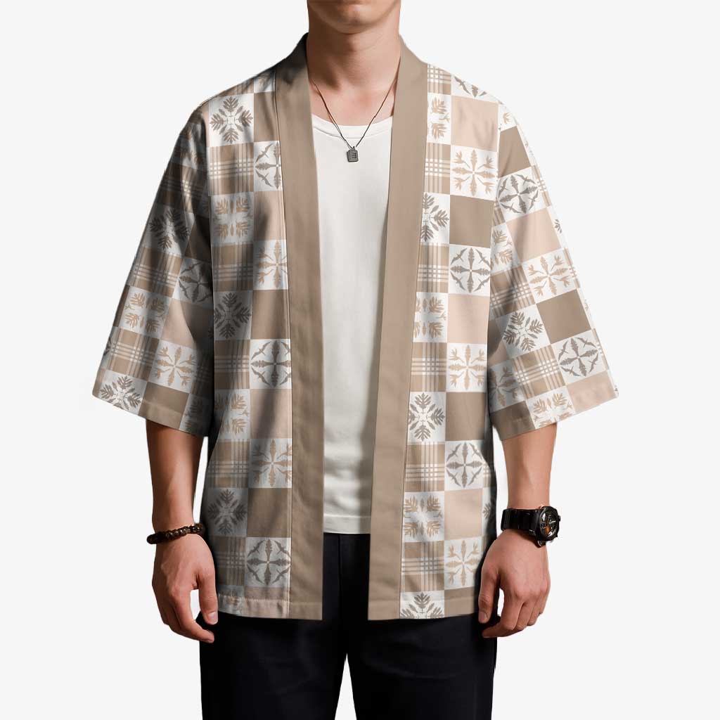 Hawaiian Palaka Quilt Pattern Kimono Hawaii Culture Bird of Paradise Exotic Motif LT9 - Polynesian Pride