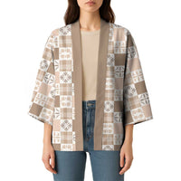 Hawaiian Palaka Quilt Pattern Kimono Hawaii Culture Bird of Paradise Exotic Motif LT9 - Polynesian Pride