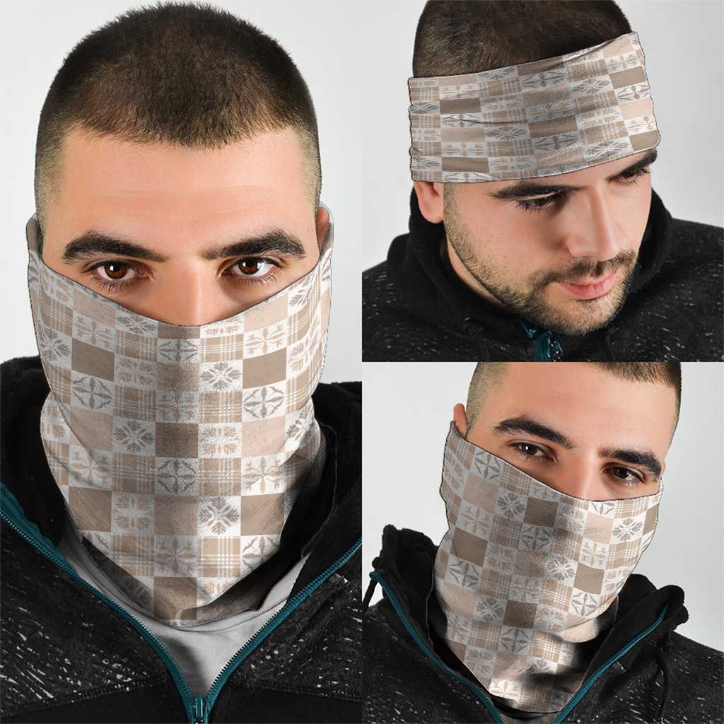 Hawaiian Palaka Quilt Pattern Neck Gaiter Hawaii Culture Bird of Paradise Exotic Motif - Polynesian Pride
