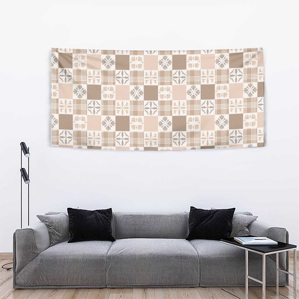 Hawaiian Palaka Quilt Pattern Tapestry Hawaii Culture Bird of Paradise Exotic Motif - Polynesian Pride