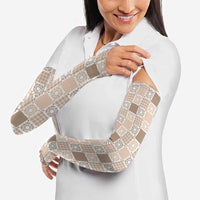 Hawaiian Palaka Quilt Pattern Arm Sleeves Hawaii Culture Honu Turtle - Polynesian Pride