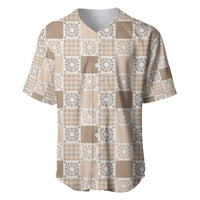 Hawaiian Palaka Quilt Pattern Baseball Jersey Hawaii Culture Honu Turtle - Polynesian Pride