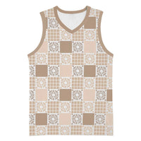 Hawaiian Palaka Quilt Pattern Basketball Jersey Hawaii Culture Honu Turtle - Polynesian Pride