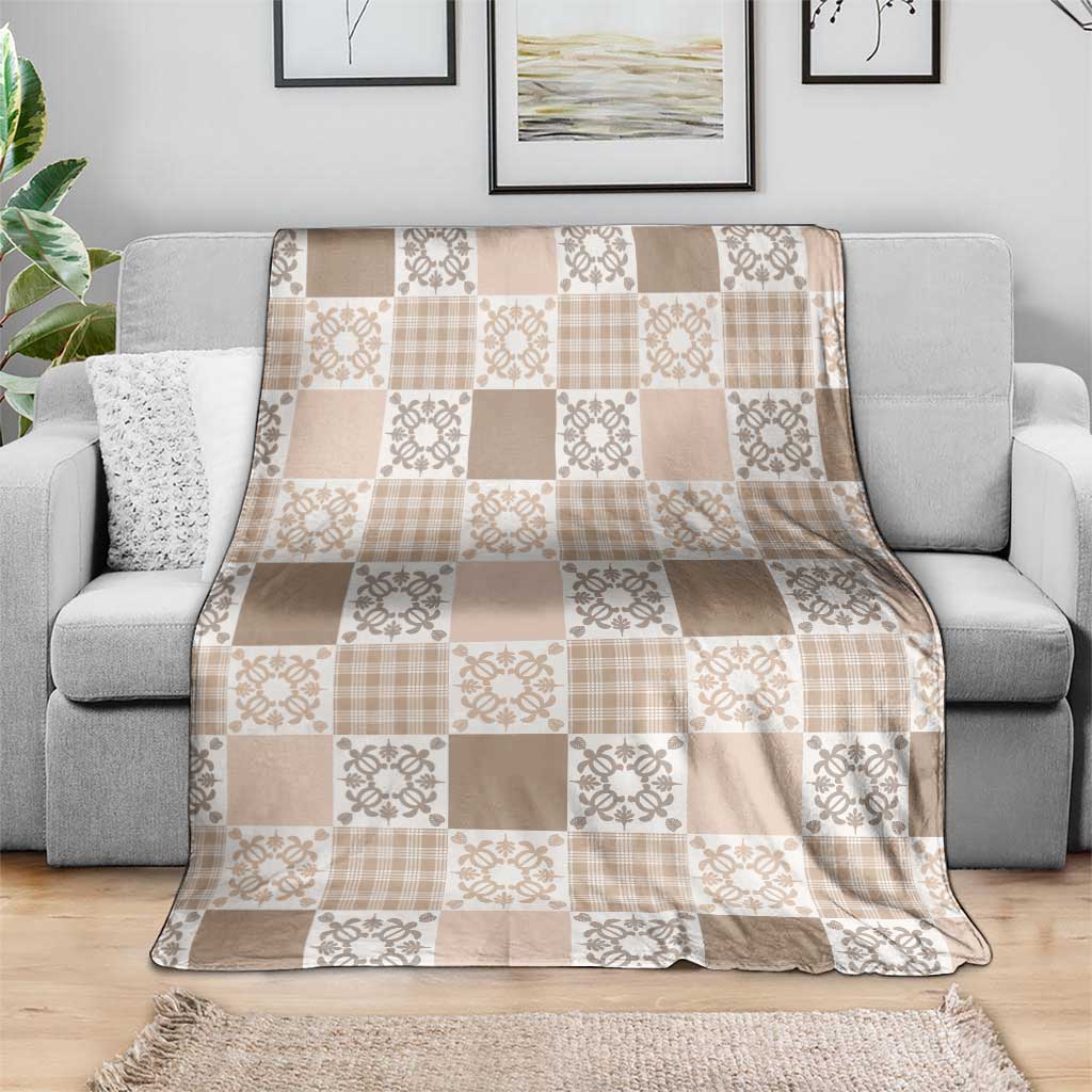 Hawaiian Palaka Quilt Pattern Blanket Hawaii Culture Honu Turtle - Polynesian Pride
