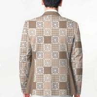 Hawaiian Palaka Quilt Pattern Blazer Hawaii Culture Honu Turtle LT9 - Polynesian Pride