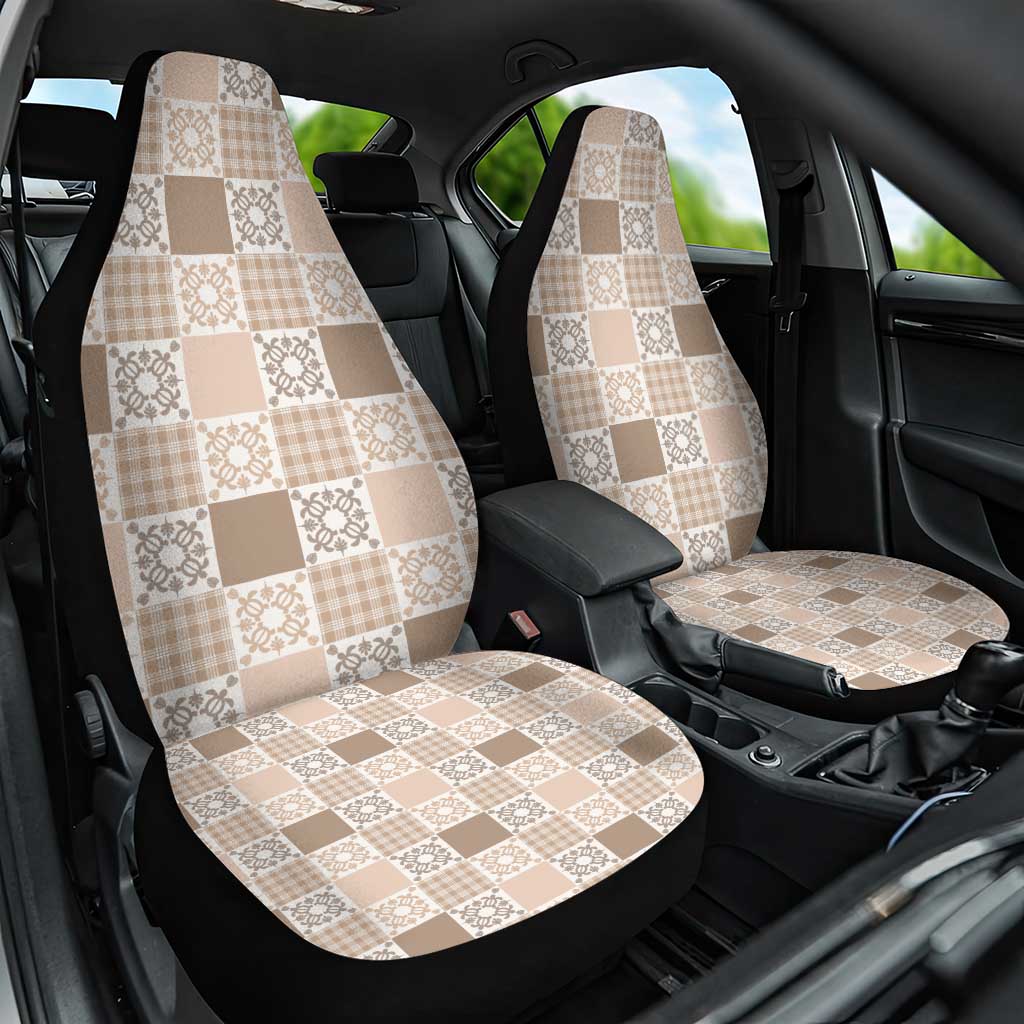 Hawaiian Palaka Quilt Pattern Car Seat Cover Hawaii Culture Honu Turtle - Polynesian Pride
