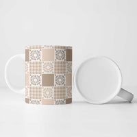 Hawaiian Palaka Quilt Pattern Ceramic Mug Hawaii Culture Honu Turtle - Polynesian Pride