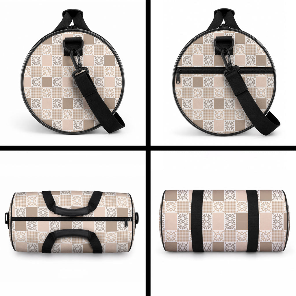 Hawaiian Palaka Quilt Pattern Duffle Bag Hawaii Culture Honu Turtle LT9 - Polynesian Pride