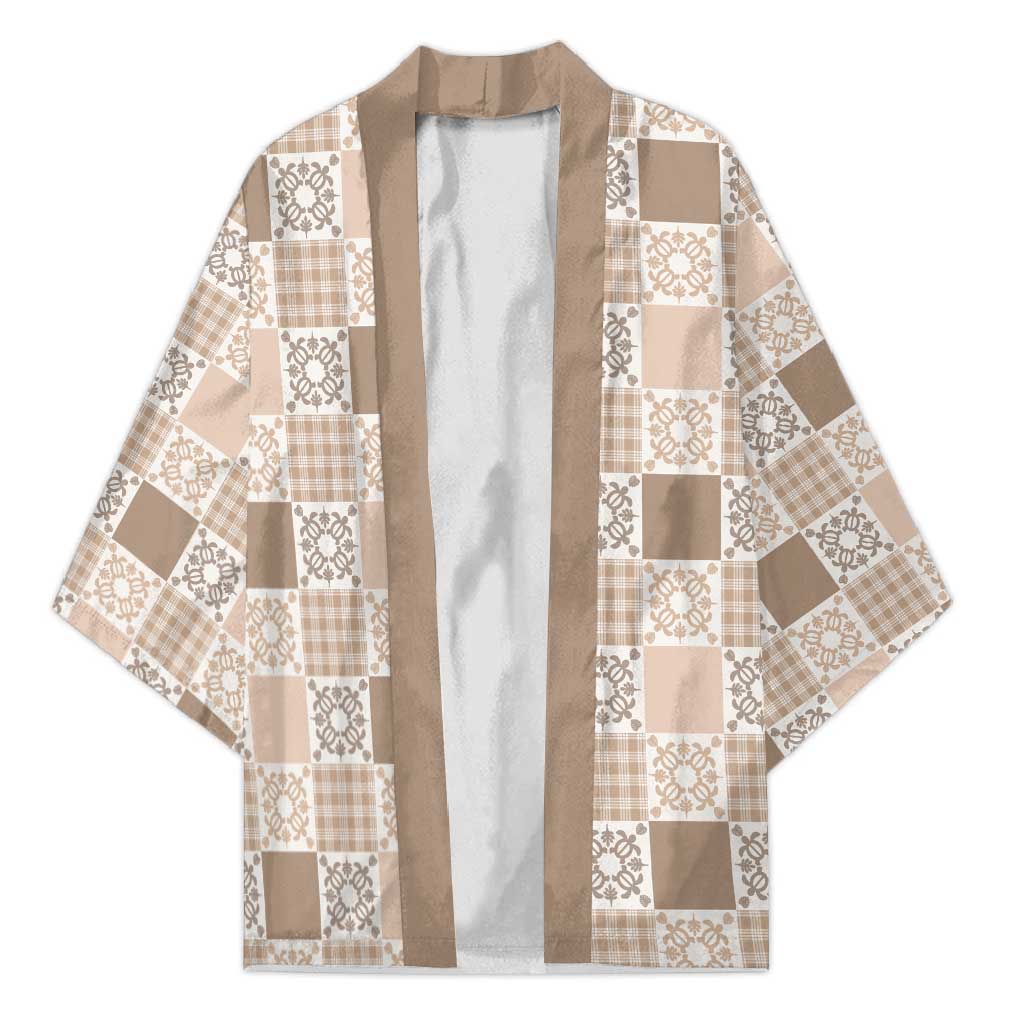 Hawaiian Palaka Quilt Pattern Kimono Hawaii Culture Honu Turtle - Polynesian Pride