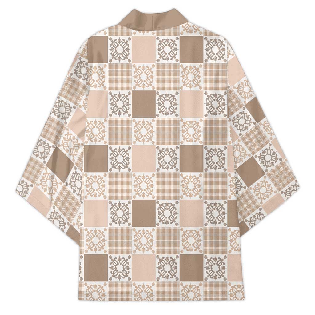 Hawaiian Palaka Quilt Pattern Kimono Hawaii Culture Honu Turtle - Polynesian Pride