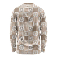 Hawaiian Palaka Quilt Pattern Long Sleeve Shirt Hawaii Culture Honu Turtle LT9 - Polynesian Pride
