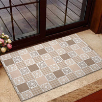 Hawaiian Palaka Quilt Pattern Rubber Doormat Hawaii Culture Honu Turtle - Polynesian Pride