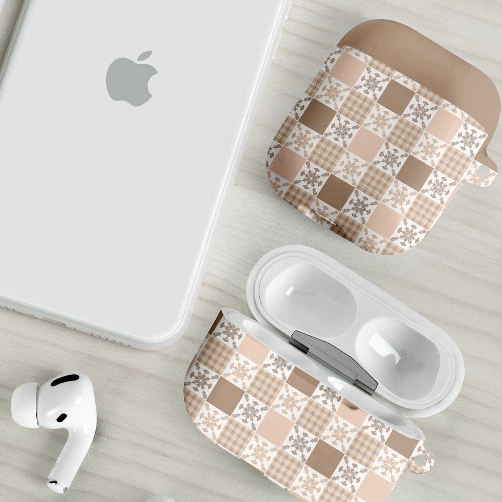 Hawaiian Palaka Quilt Pattern AirPods Case Hawaii Culture Pineapple - Polynesian Pride