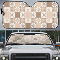 Hawaiian Palaka Quilt Pattern Auto Sun Shade Hawaii Culture Pineapple - Polynesian Pride