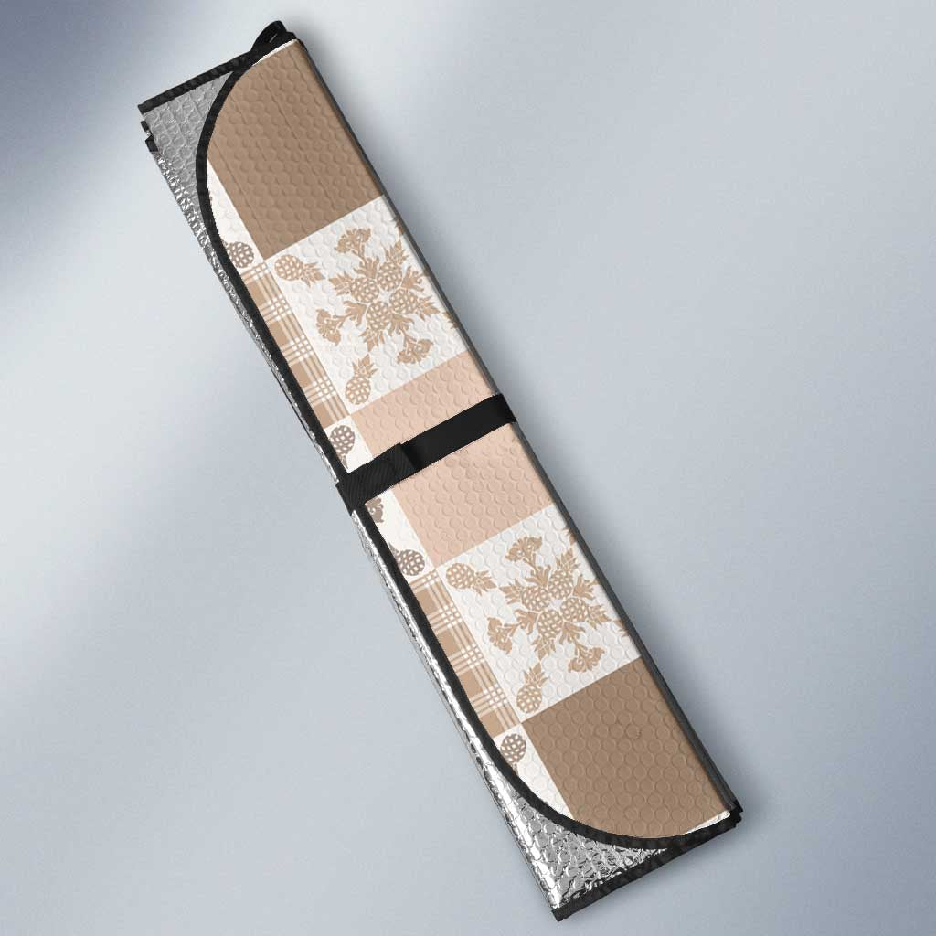 Hawaiian Palaka Quilt Pattern Auto Sun Shade Hawaii Culture Pineapple - Polynesian Pride