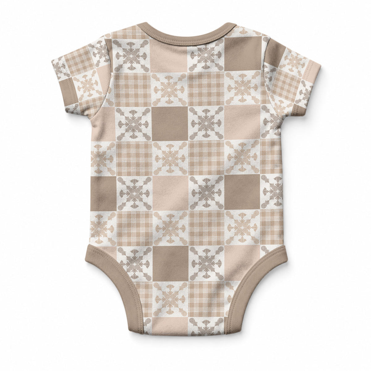 Hawaiian Palaka Quilt Pattern Baby Onesie Hawaii Culture Pineapple LT9 - Polynesian Pride